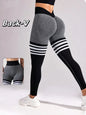 Women Gym V-back Line Yoga Pants Butt Lifting Fitness Athletic Workout Scrunch Leggings Outdoor Sports Tights