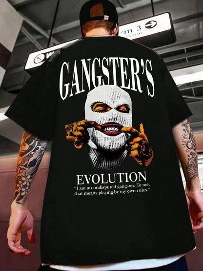 Heiß begehrtes neues Herren T-Shirt mit Porträtmuster, aus Polyester, Hip-Hop, luxuriös, atmungsaktiv, Rundhals, Outdoor, Street Casual Top