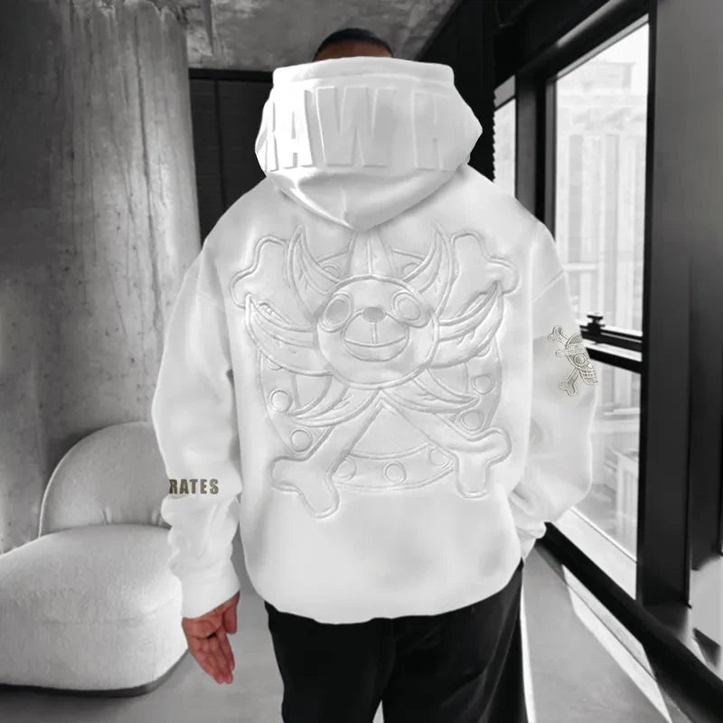 25 A best-selling men's pure cotton sweatshirt in collaboration with the Japanese anime One Piece for daily commuting and sports