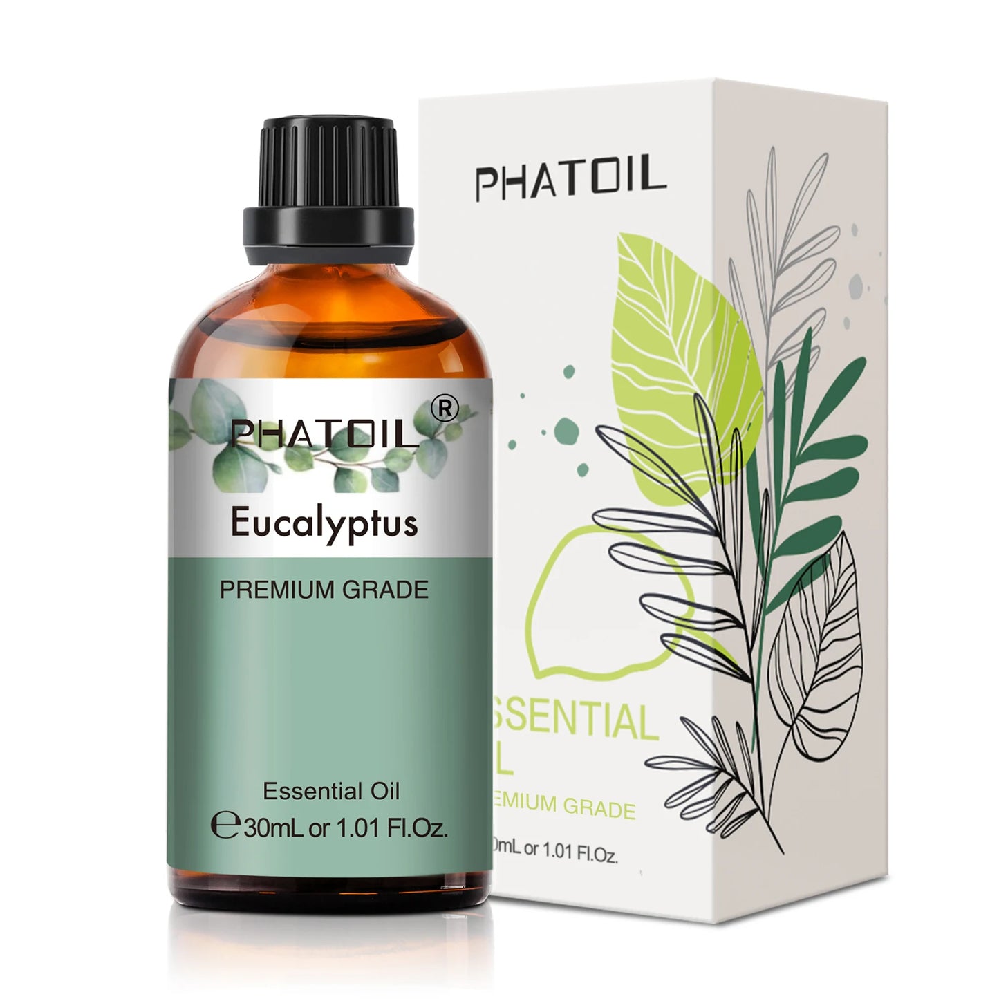 PHATOIL 1 Stk. Ätherisches Aromatherapieöl 30ml Zitrone Eukalyptus Lavendel Bergamotte Jasmin Wacholder Rose Vanille Ätherisches Aromaöl