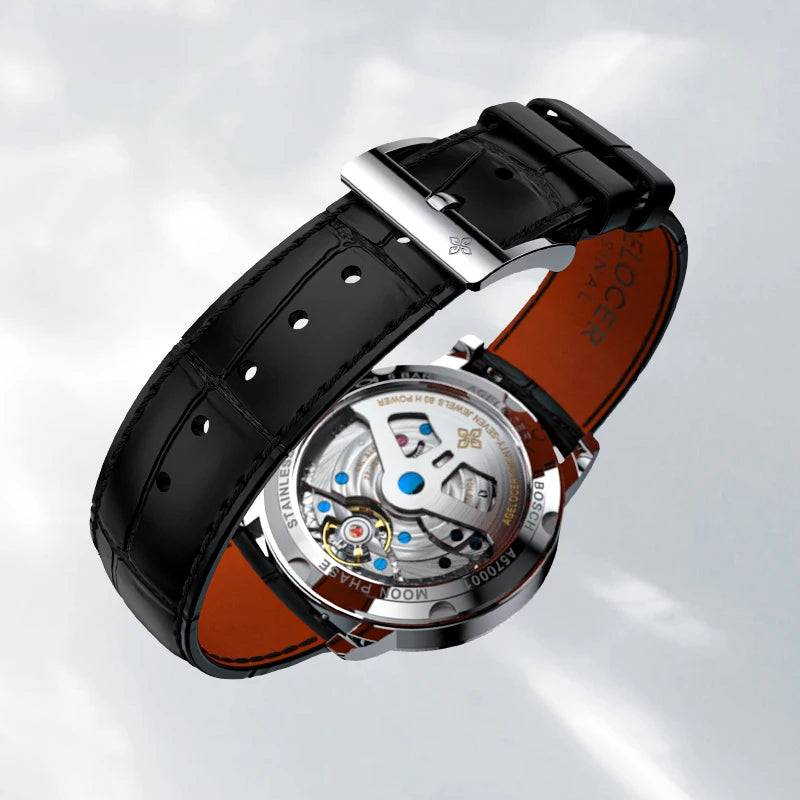 Astronomer Watch Van Gogh Oil Painting Luxury Automatic Mechanical Moon Phase Watch