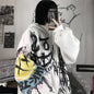 Gothic Japan Cartoon Hip Hop Hoodie Sweatshirt Oversize Damen Frühling Herbst Lustige Punk Hoodies Tops Damen Kleidung Hoodie Mädchen