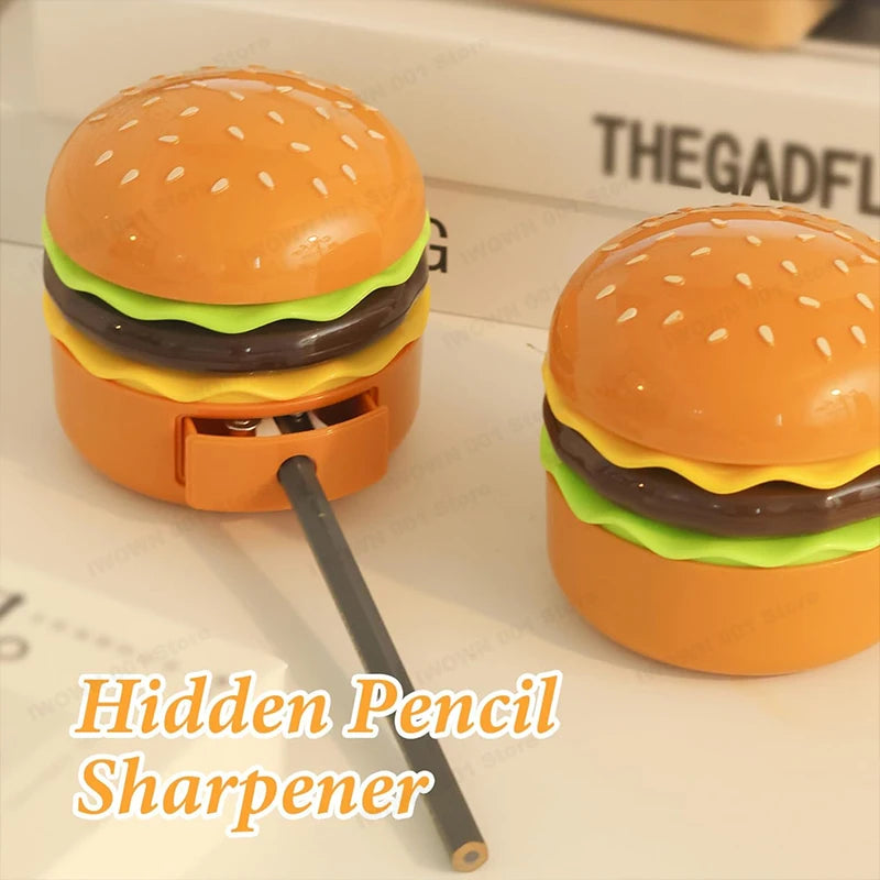 Cute Hamburger LED Desk Lamp Creative Burger Light Rechargeable Cartoon Night Light Eye Protection Kids Reading Lamp