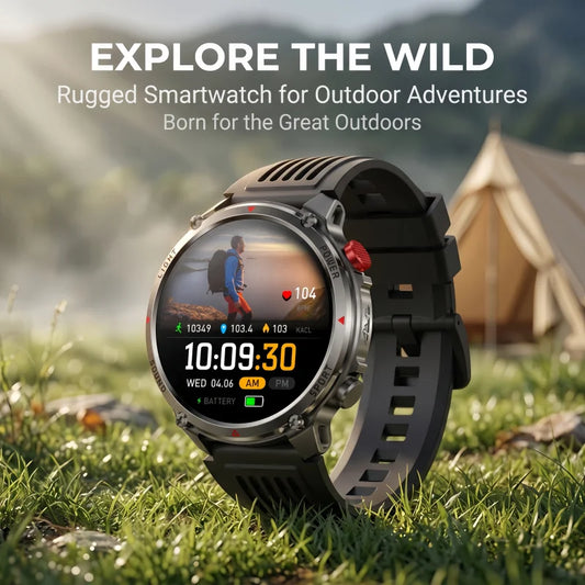 Military Tactical Smartwatch 5ATM GPS 1100mAh Bluetooth Call Men