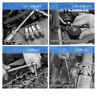 Ultra-Thin 3/8" Torque Wrench 10-60Nm Spark Plug Kit