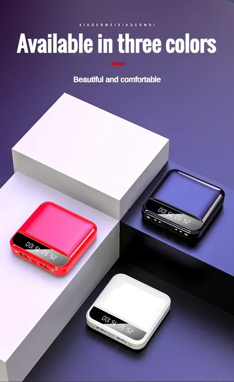 Mini Power Bank 300000mAh LED Mirror Screen