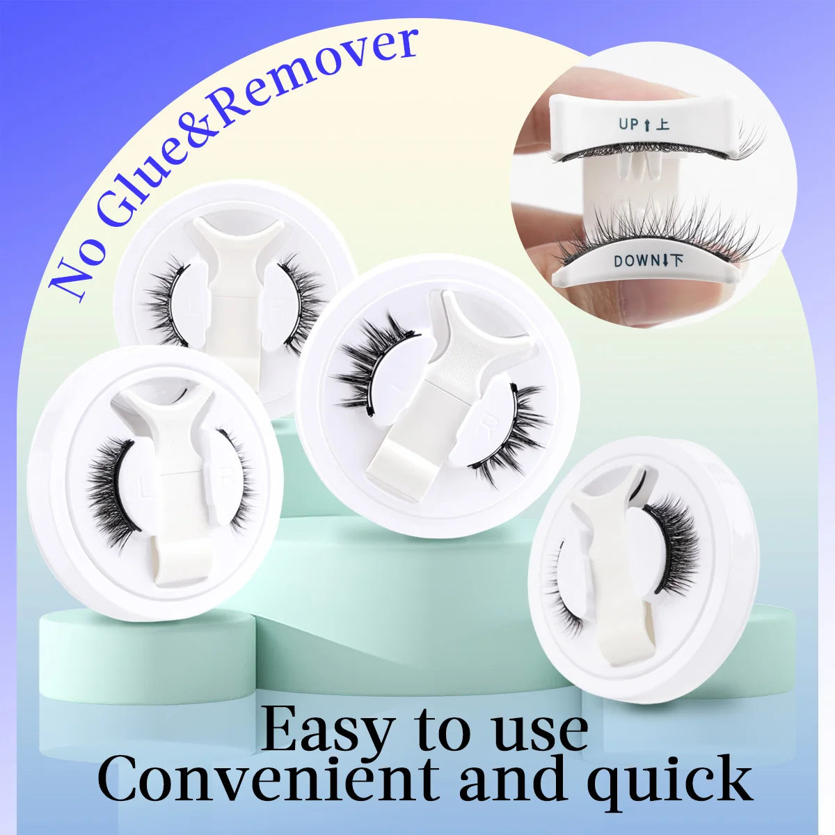 Heiß 1 Paar magnetische Wimpern, handgefertigt, flauschige Nerz-Imitat-Wimpern, wiederverwendbare natürliche falsche Wimpern und magnetische Pinzetten Set Make-up