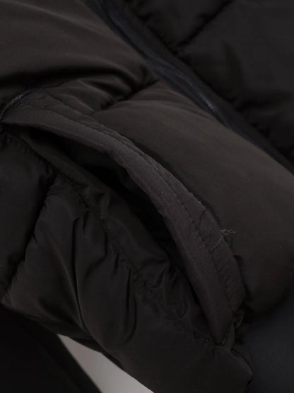 UNIZERA2025 autumn new women's casual fashion slim stretch fabric splicing cotton coat warm hooded cotton coat