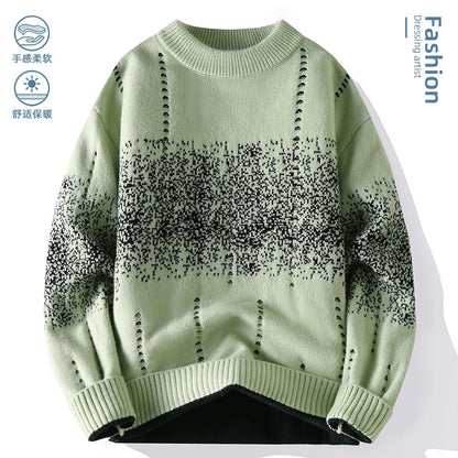 Men's Premium Fashion Knit Sweater Heavy Thick Warm Pullover