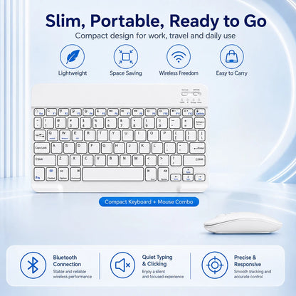 New Portable Wireless Bluetooth Keyboard Without Touchpad Mini Slim Mute Keyboard For IOS Android Windows Universal Office Use