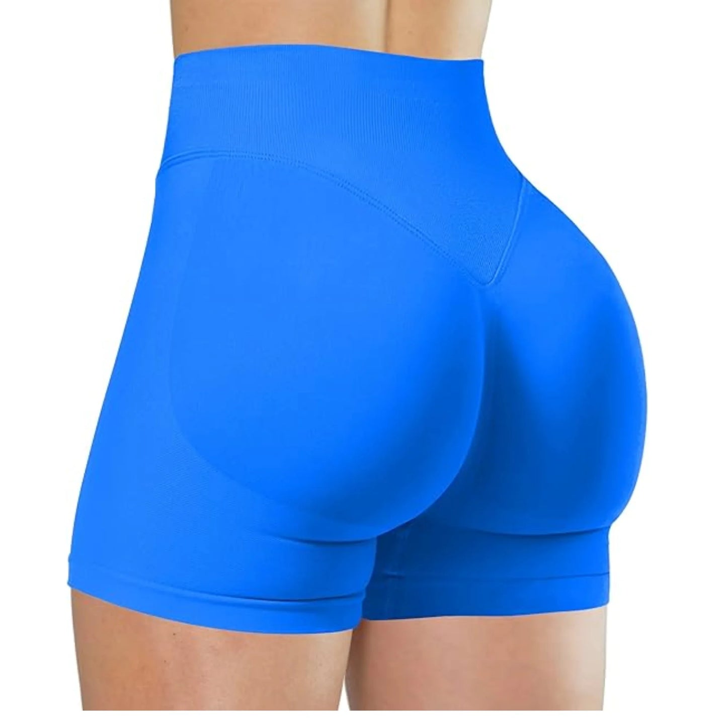 Women's Summer High Waist Yoga Shorts | Solid Color Running Fitness