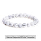 JD Natursteinperlen Armband Amethyst Tigerauge Kristall Quarz Achat Edelstein Perlen Armreifen Damen Herren Reiki Heilung Schmuck Geschenk