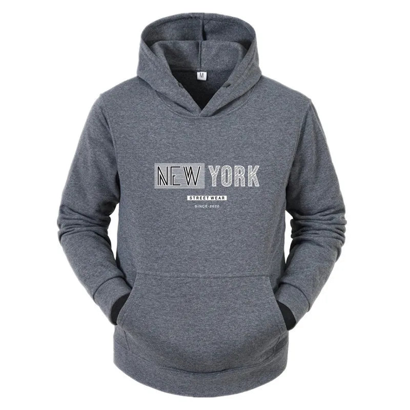 New York City Men's and Women's Hooded Fashion Letter Print Pattern Sportswear Casual Harajuku Hooded Pullover Sportswear