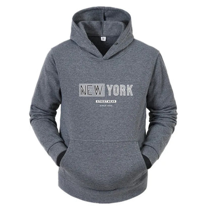 New York City Men's and Women's Hooded Fashion Letter Print Pattern Sportswear Casual Harajuku Hooded Pullover Sportswear