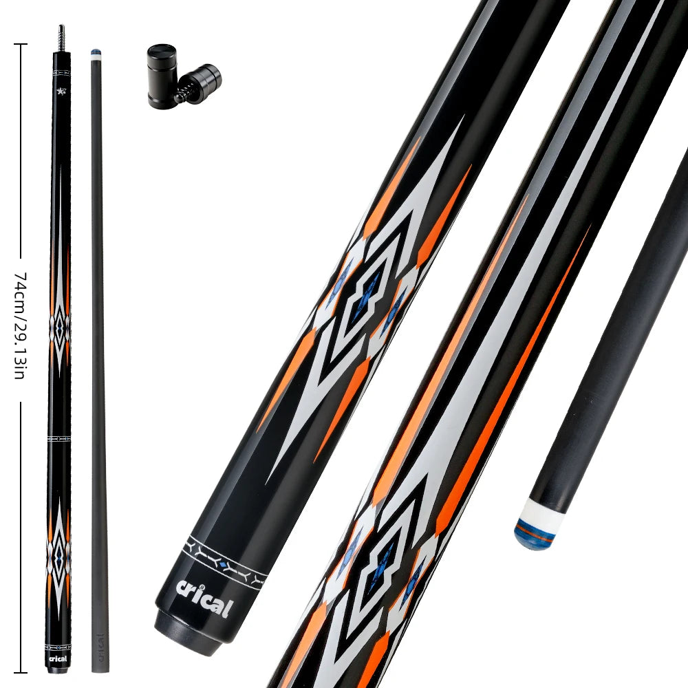 Crical Carbon Fiber Pool Cue Stick Carbon fiber Billiard Cue Stick Kit  low deflection 3/8*8 joint with billar Cases