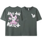 Pink Ragdoll Rabbit Harajuku Print T-Shirt Herren Locker Oversize Kleidung Hip Hop Freizeit Kurzarm S-XXXL Baumwoll-T-Shirt Paar