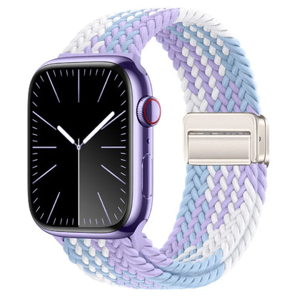 Geflochtenes Armband für Apple Watch 44mm 40mm 45mm 49mm 41mm 38mm Schnallenarmband iWatch Series SE 7 3 6 8 9 Ultra 2 Magnetisches Armband