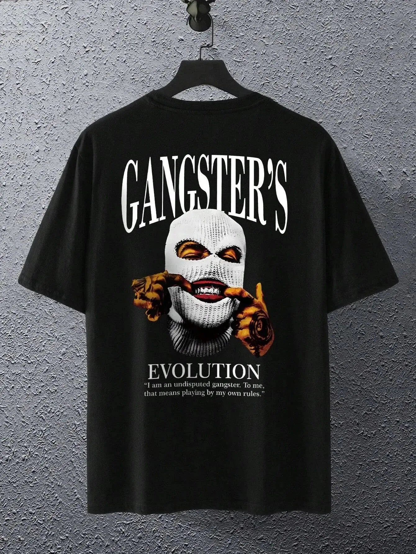 Heiß begehrtes neues Herren T-Shirt mit Porträtmuster, aus Polyester, Hip-Hop, luxuriös, atmungsaktiv, Rundhals, Outdoor, Street Casual Top
