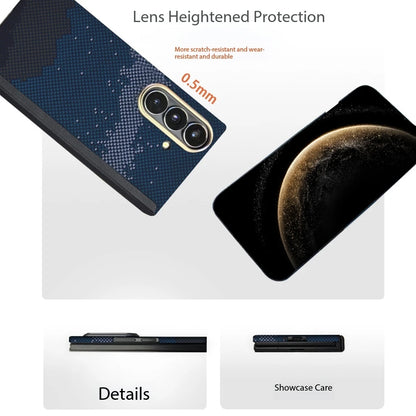 Phone case with lens heightened protection feature on a white background