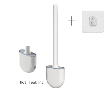 Wall Hanging Silicone Toilet Brush with Holder
