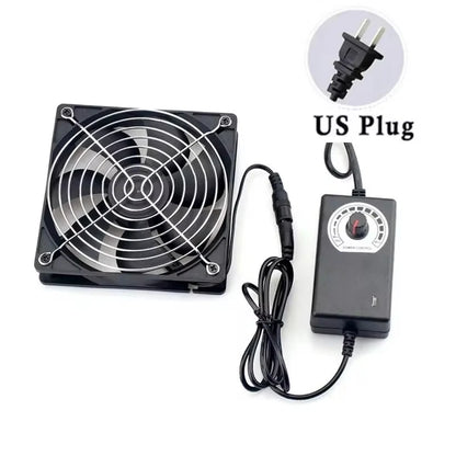 120mm 3000RPM Fan Cooling with Controller 12cm 12V 220V Btc Machine Chassis Workstation Cabinet Radiator Server Fan