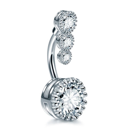 1Pc Surgical Steel Belly Button Ring Navel Nombril Piercing CZ Belly Ring Sexy Women Belly Piercing Body Jewelry Ombligo 14G