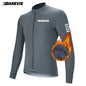 DAREVIE Radtrikot Winter Thermofleece Radtrikot Herren Langarm Warm Weich angeraut Atmungsaktive Fahrradbekleidung