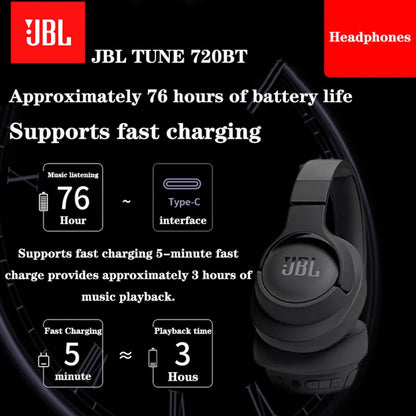 JBL TUNE 720BT Wireless Over-Ear Headphones Foldable