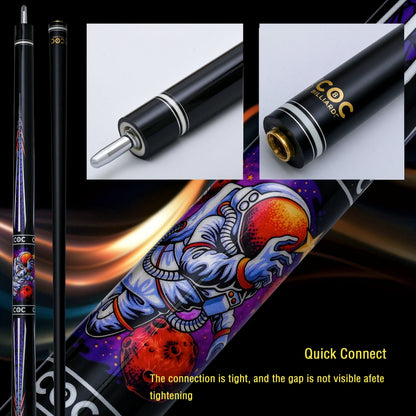Low Deflection 12.5mm Professional Carbon Composite Pool Cue - Multi-Layer Tip & Stainless Steel Joint | High Performance cue