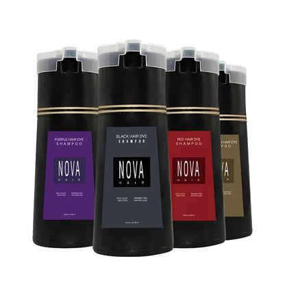 Nova Haarfärbemittel 3-in-1 Haarpflege Shampoo Natürliches Schnellweißhaar Gefärbtes Schwarzes Haarfärbemittel Dauerhafter Komfort Männer Frauen Haarpflege
