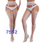 Women Fishnet Open Crotch Suspender Tights XXXL
