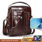 100% genuine leather small crossbody bag for men soft cowhide men's single-shoulder bag retro mobile phone iPad bag men handbag