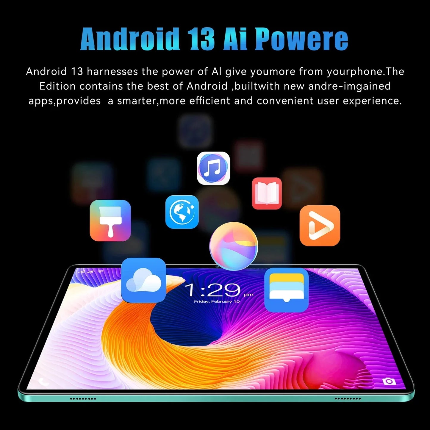 10.1" Android Tablet Octa Core 4GB+64GB Dual SIM 3G WiFi Bluetooth