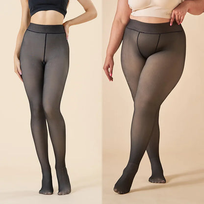 2025 120KG Warm Winter Tights Plus Size Sexy Pantyhose Women Fake Stockings Panty Skin Effect Thick Translucent Tights Leggings