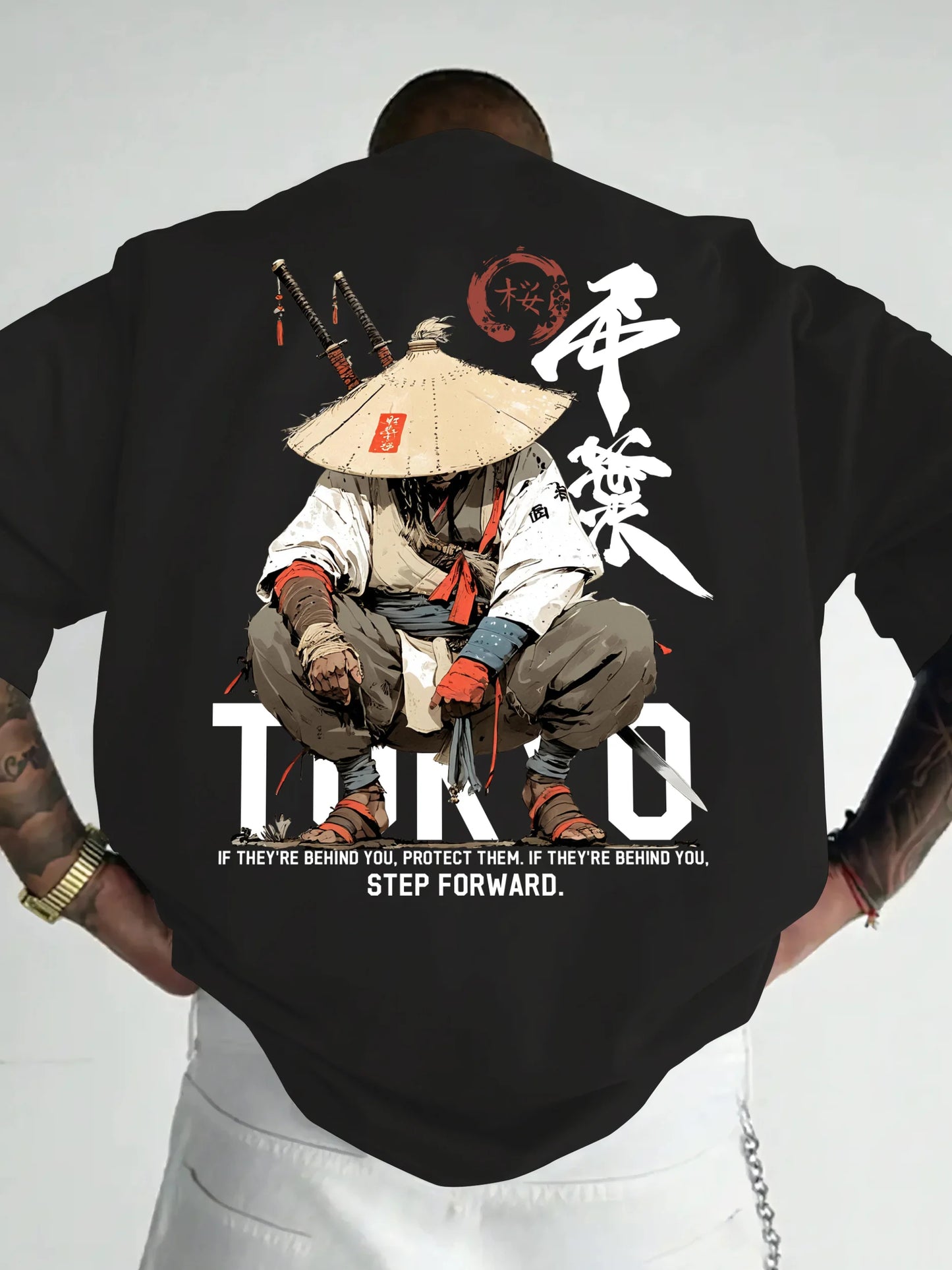 Anime Samurai Tokyo Warrior 100% Baumwolle Herren Damen T-Shirt Sommer Herbst Täglich Outdoor Sport Freizeit Locker Street Kurzarm