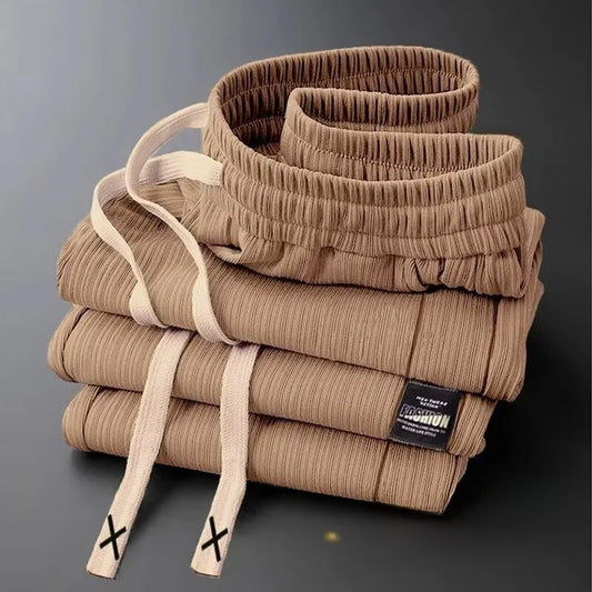 Pants Silk Loose Thin Straight Leg Sport Long Cool Feeling Breathable