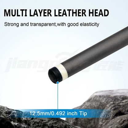 Professional-grade Carbon Fiber Uni-Loc Pool Cue 12.5 mm Multi-Layer Leather Tip Precise Force Transmission