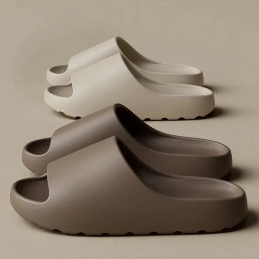 Coconut Cloud Slippers – Thick-Sole EVA Beach Sandals for Men & Women