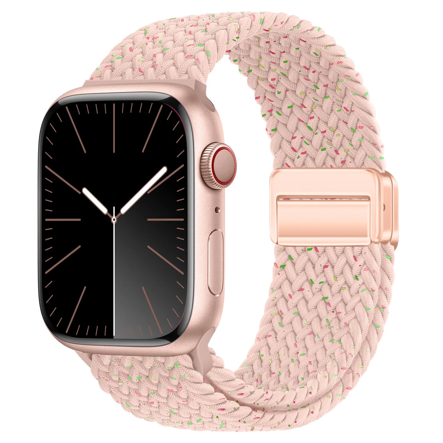 Geflochtenes Armband für Apple Watch 44mm 40mm 45mm 49mm 41mm 38mm Schnallenarmband iWatch Series SE 7 3 6 8 9 Ultra 2 Magnetisches Armband