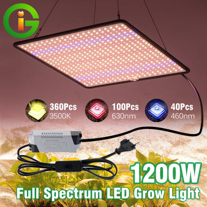 LED-Pflanzenlampe Vollspektrum Phyto Lampe AC85-240V 40W Für Indoor Growzelt Pflanzenwachstumslampe