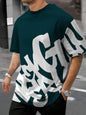 2025 Neuer Sommer personalisierter Buchstaben-Print Bequemes und atmungsaktives Rundhals-T-Shirt Outdoor High Street Top