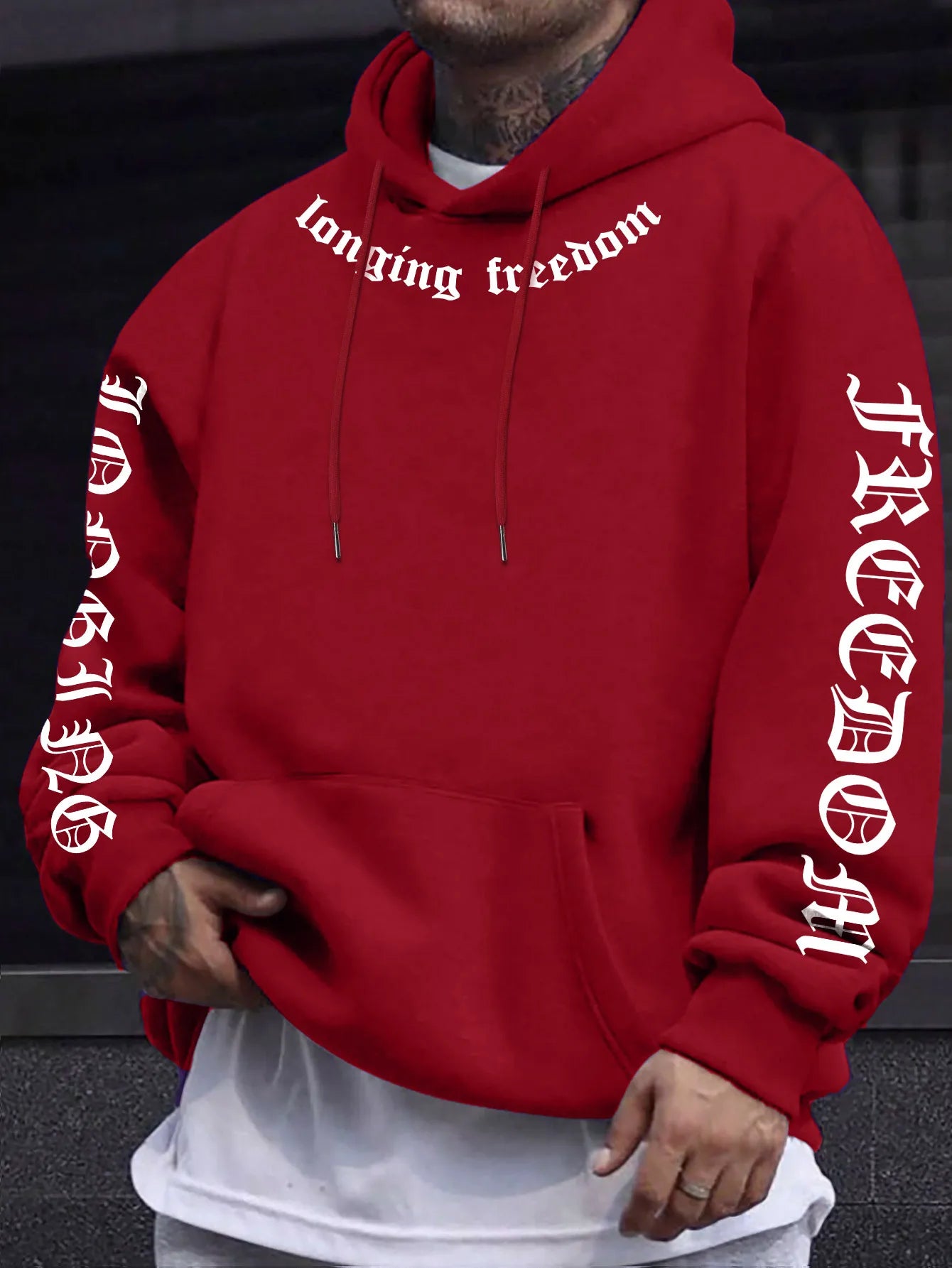 The 2025 autumn new men's hoodie is a casual and fashionable outdoor simple men's wear with letter prints