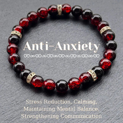 Anti-Angst-Armband im Bohème-Stil mit Perlen, Stressabbau, Beruhigung, Aufrechterhaltung des geistigen Gleichgewichts, Stärkung der Kommunikation