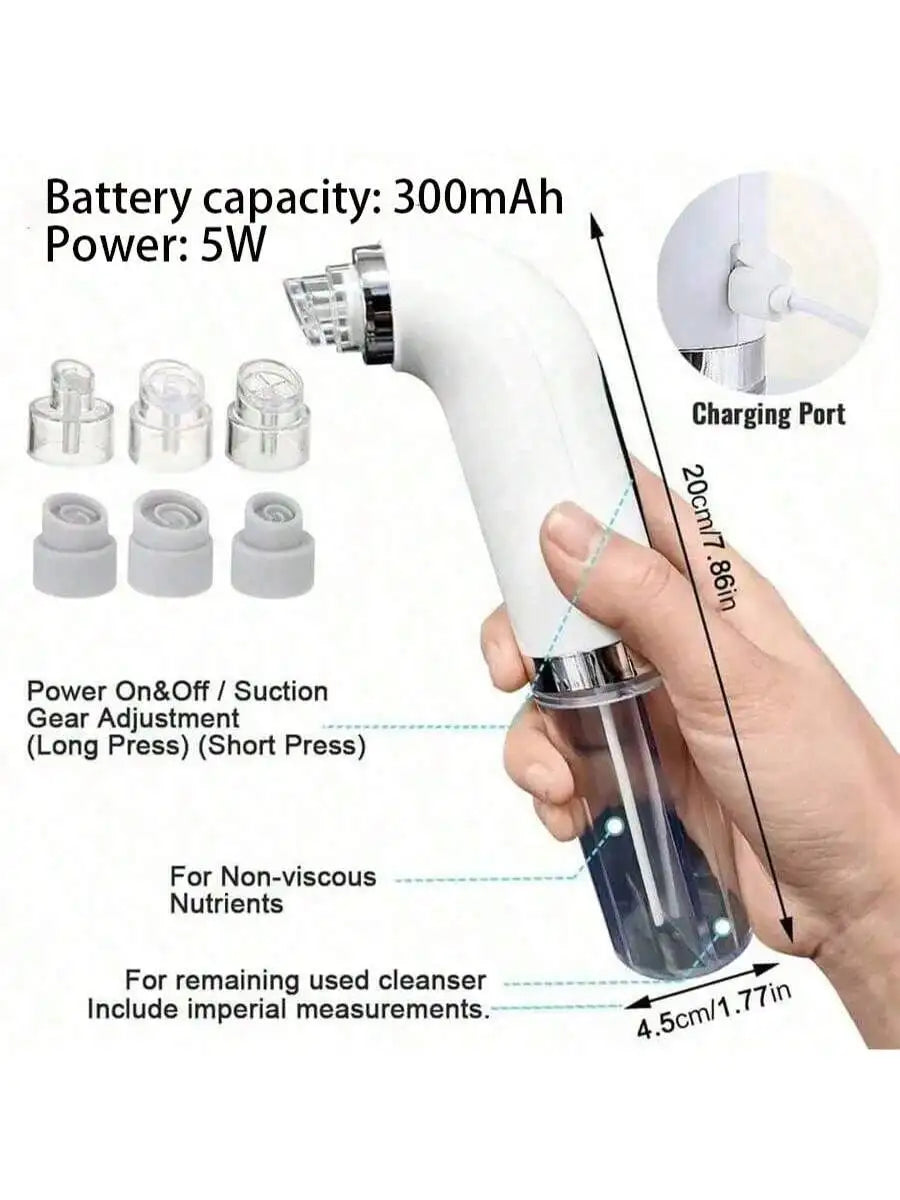 Blackhead remover, pore vacuum facial cleaner, electric acne remover, blackhead remover, USB charging water circulation facial c