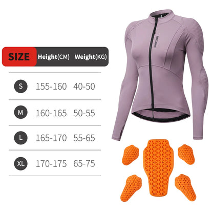 WOSAWE Women Motorcycle Jacket CE Approved Motorcycle Body Armor Summer Downhill Motorbike Protection Moto Racing Clothing