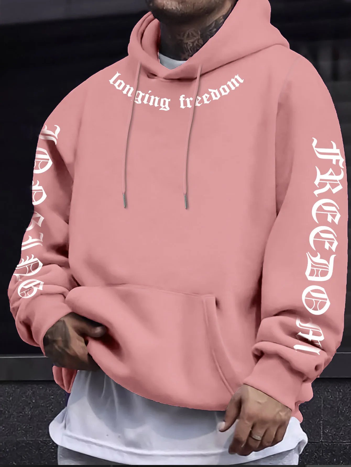 The 2025 autumn new men's hoodie is a casual and fashionable outdoor simple men's wear with letter prints