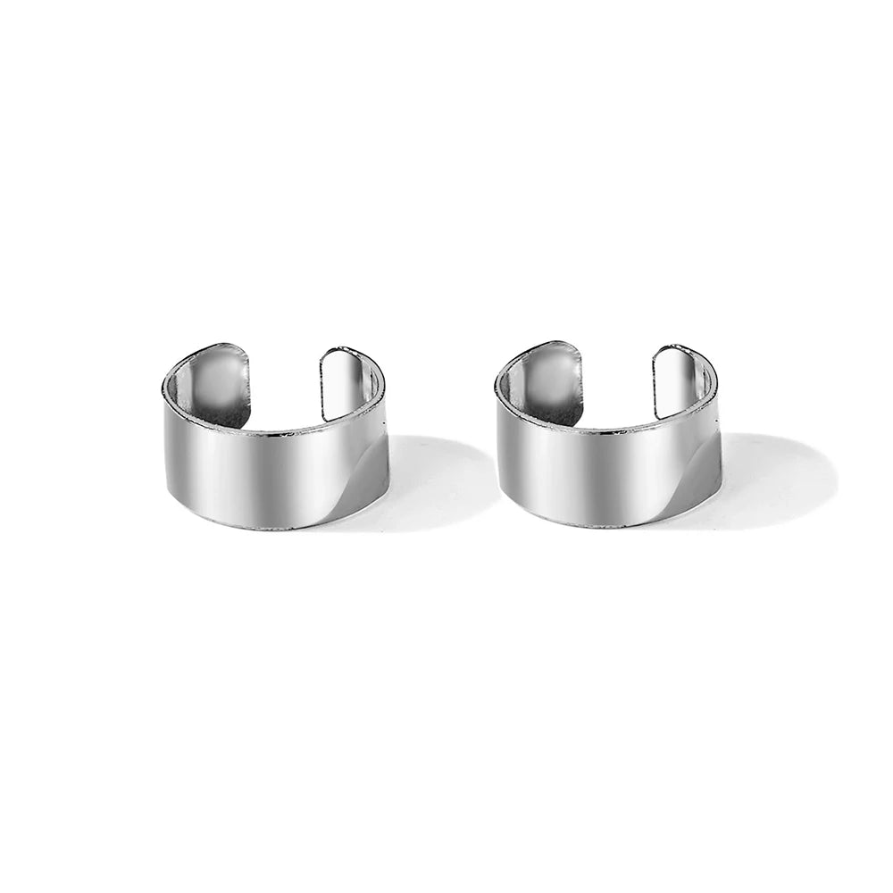 Punk Unregelmäßige Geometrische Ohrmanschetten Ohrringe für Frauen Nicht-Piercing Metall Ohrclip Ohrring Gefälschter Knorpel Mode Schmuck Party