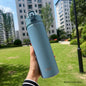 TYESO 600/750ML Thermosflasche mit Strohhalm Edelstahl Auto Thermobecher Sport Wasserflaschen Hält Kalt und Warm Thermobeker