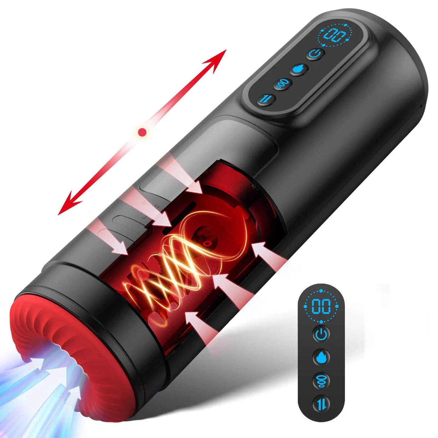 LCD Automatic Sucking Male Masturbator 9 Thrusting