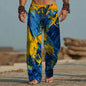 2026 Herren 3D-Druck Artistic Batik-Hose Baggy Pants Freizeithose Mid Waist Urlaub Elastischer Kordelzug Frühling